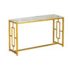 Console Eccento pakoworld golden-marble look top 8mm 120x40x71.5cm 029-000223