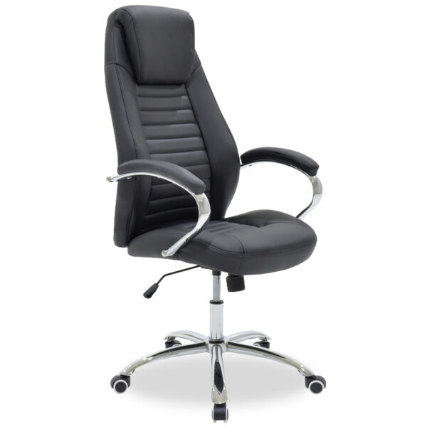 Sonar pakoworld manager office chair with PU in black colour 033-000007