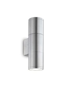 IDEAL LUX Απλίκα Τοίχου Βεράντας GUN 1xGU10 IP44  Χρώματος Αλουμινίου – 033013