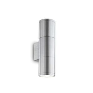 IDEAL LUX Απλίκα Τοίχου Βεράντας GUN 1xGU10 IP44  Χρώματος Αλουμινίου – 033013