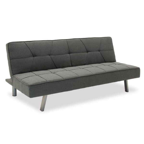 3 seater Sofa-bed Travis pakoworld with fabric in dark grey color 175x83x74cm 035-000022