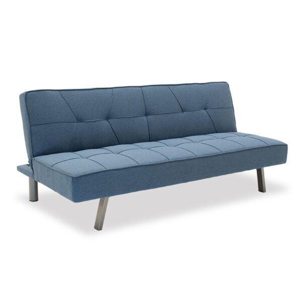 3 seater sofa-bed Travis pakoworld with fabric in light blue color 175x83x74cm 035-000024