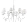 IDEAL LUX Κρεμαστό Φωτιστικό BLANCHE 8xE14 Λευκού Χρώματος – 035574
