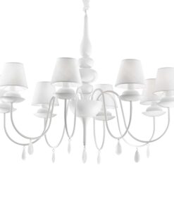 IDEAL LUX Κρεμαστό Φωτιστικό BLANCHE 8xE14 Λευκού Χρώματος – 035574