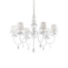 IDEAL LUX Κρεμαστό 6Φωτο Φωτιστικό BLANCHE 6xE14 Λευκού Χρώματος – 035581