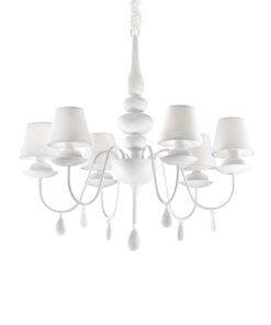 IDEAL LUX Κρεμαστό 6Φωτο Φωτιστικό BLANCHE 6xE14 Λευκού Χρώματος – 035581