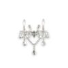 IDEAL LUX Απλίκα Τοίχου FLORIAN 2xE14 Χρώμιο Κρύσταλλο – 035642