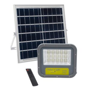 GloboStar® 90205 Αυτόνομος Ηλιακός Προβολέας LED SUPREME Series SMD 150W 15000lm με Ενσωματωμένη Μπαταρία 15000mAh – Φωτοβολταϊκό Πάνελ με Αισθητήρα Ημέρας-Νύχτας και Ασύρματο Χειριστήριο RF 2.4Ghz Αδιάβροχος IP66 Ψυχρό Λευκό 6000K