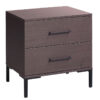 Calliope pakoworld bedside table with 2 drawers wenge-black 55x44x57cm 039-000189