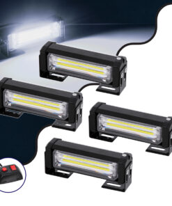 GloboStar® 85034 PRO Series ΣΕΤ 4 x Μπάρες Σήμανσης Οχήματος Ασθενοφόρου για Αυτοκίνητα & Φορτηγά 13 Προγραμμάτων Φωτισμού LED CREE CXB COB 36W DC 10-30V Αδιάβροχο IP65 Ψυχρό Λευκό 6000K