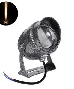 GloboStar® SPOT-XENIA 90632 Σποτ Φωτισμου Wall Washer LED 16W 1440lm 3° DC 24V Αδιάβροχο IP65 Φ9 x Υ12cm Θερμό Λευκό 3000K – Σφυρήλατο Γκρι – 3 Years Warranty