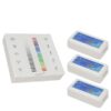 Ασύρματος LED RGB Controller με Χειριστήριο Τοίχου Αφής 2.4G RF 12v (432w) – 24v (864w) DC για Τρία Group GloboStar 04053
