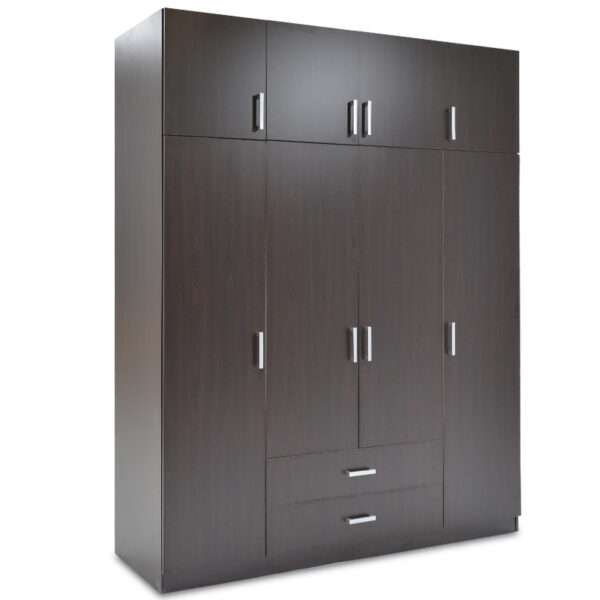 4 Door wardrobe Royal pakoworld with loff wenge 200x58x230 043-000067