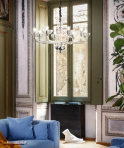 IDEAL LUX Κρεμαστό Φωτιστικό Οροφής CASANOVA 8xE14 Χρώματος Φιμέ – 095615