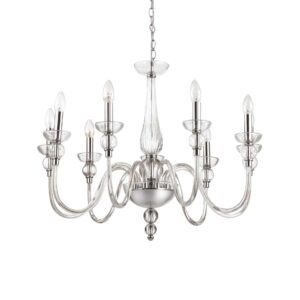 IDEAL LUX Κρεμαστό Φωτιστικό DOGE 9xE14 Διάφανο – 044453