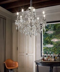 IDEAL LUX Κρεμαστό Φωτιστικό GIOCONDA 8xE14 Κρύσταλλο – 044934