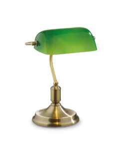 IDEAL LUX Επιτραπέζιο Φωτιστικό Γραφείου LAWYER 1xE27 Πράσινου Χρώματος – 045030