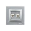 ΠΡΙΖΑ DATA CAT 6 RJ 45 ΔΙΠΛΗ ΑΣΗΜΙ EUROLAMP – 152-10441