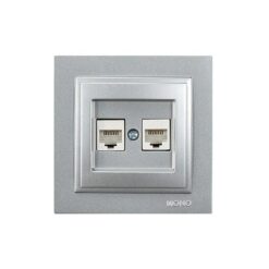 ΠΡΙΖΑ DATA CAT 6 RJ 45 ΔΙΠΛΗ ΑΣΗΜΙ EUROLAMP – 152-10441