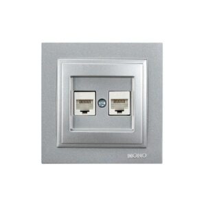 ΠΡΙΖΑ DATA CAT 6 RJ 45 ΔΙΠΛΗ ΑΣΗΜΙ EUROLAMP – 152-10441