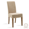 Chair Ditta pakoworld with ecru fabric – wooden legs walnut 047-000037