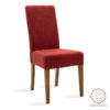 Chair Ditta pakoworld with red fabric – wooden legs walnut 047-000040