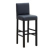 Bar stool Bari pakoworld with anthracite pu – wooden legs wenge 047-000044