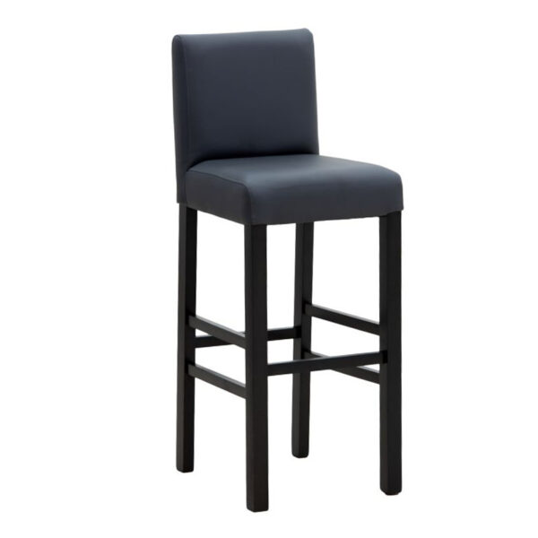 Bar stool Bari pakoworld with anthracite pu – wooden legs wenge 047-000044