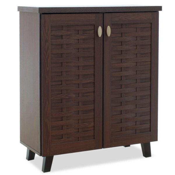 Shoe cabinet MANTAM pakoworld 12 pairs walnut 78x40x92 cm 049-000003