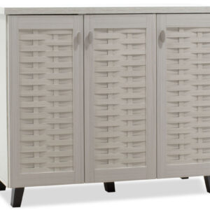 Shoe cabinet MANTAM pakoworld 16 pairs white-grey 115.5x40x92cm 049-000005