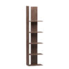 Bookcase Mirca pakoworld melamine walnut 41.4x21x162cm 049-000088