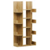 Bookcase Charles pakoworld melamine sonoma 90x31x182.5cm 049-000089