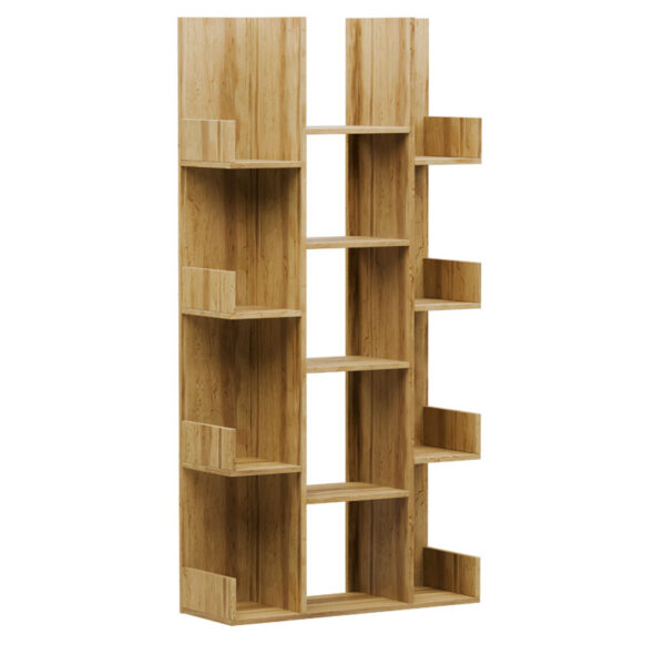 Bookcase Charles pakoworld melamine sonoma 90x31x182.5cm 049-000089