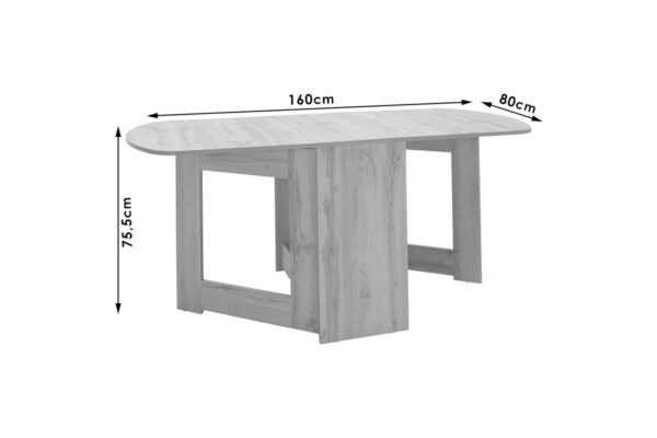 Τραπέζι Nadine pakoworld πολυμορφικό-επεκτεινόμενο wenge 160x80x76.5εκ 049-000091PW