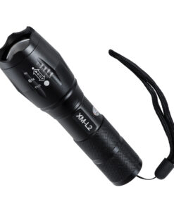 GloboStar® 79041 Φορητός Φακός Χειρός XM-L2 LED CREE 10W με Επαναφορτιζόμενη Μπαταρία 3000mAh & Φορτιστή Πρίζας – Zoom x1 έως x2000 – Ψυχρό Λευκό 6000K – Φ4 x Υ13.5cm