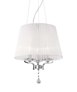 IDEAL LUX Κρεμαστό Φωτιστικό PEGASO 3xE14 Χρωμίου Λευκού Χρώματος – 059235