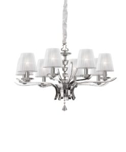 IDEAL LUX Κρεμαστό Φωτιστικό PEGASO 8xE14 Χρωμίου – 059242