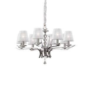IDEAL LUX Κρεμαστό Φωτιστικό PEGASO 8xE14 Χρωμίου – 059242