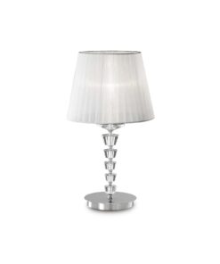 IDEAL LUX Επιτραπέζιο Φωτιστικό PEGASO 1xE27 Χρωμίου Λευκού Χρώματος – 059259