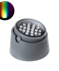 GloboStar® FLOOD-RANA 90752 Κινούμενος Προβολέας – Σποτ Φωτισμού Wall Washer για Φωτισμό Κτιρίων LED 60W 5100lm 5° DC 24V Αδιάβροχο IP67 Φ30 x Υ20cm RGBW DMX512 – Γκρι Ανθρακί – 3 Χρόνια Εγγύηση