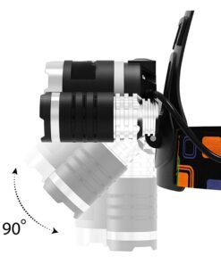 GloboStar® 79057 Φακός Κεφαλής Επαναφορτιζόμενος LED CREE XML2-T6 Chip 30 Watt 3000lm με 2 x 18650 Μπαταρίες 6000mAh Ψυχρό Λευκό 6000K