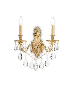 IDEAL LUX Απλίκα Τοίχου GIOCONDA 2xE14 Χρυσού Χρώματος – 060491