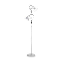 IDEAL LUX Φωτιστικό Δαπέδου POLLY 2xE27 Ασημί Χρώματος – 061115