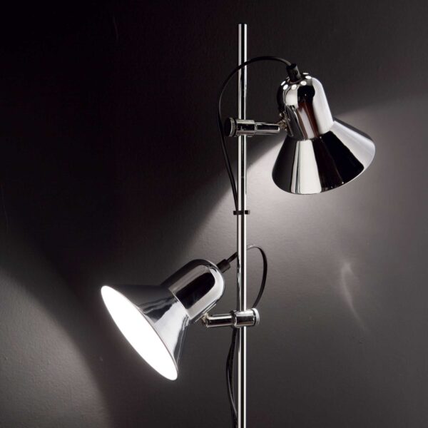 IDEAL LUX Φωτιστικό Δαπέδου POLLY 2xE27 Ασημί Χρώματος – 061115