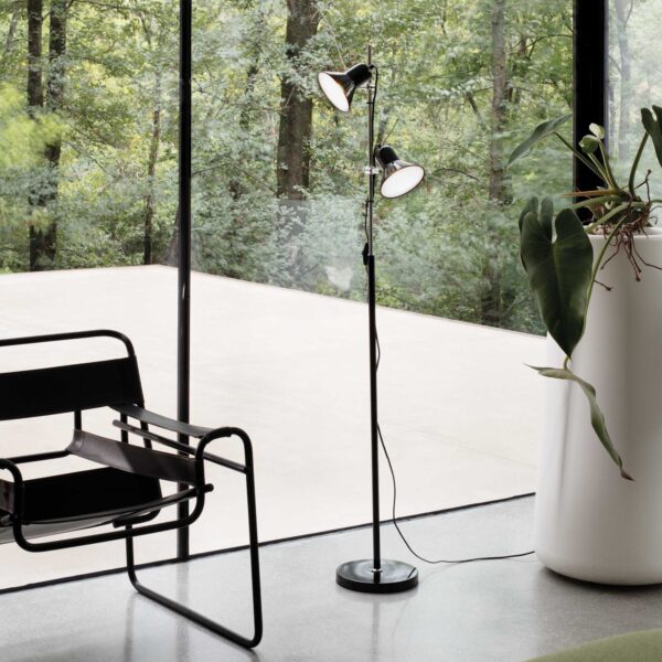 IDEAL LUX Φωτιστικό Δαπέδου POLLY 2xE27 Ασημί Χρώματος – 061115