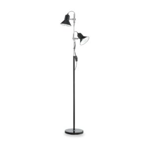 IDEAL LUX Φωτιστικό Δαπέδου POLLY 2xE27 Μαύρου Χρώματος – 061139