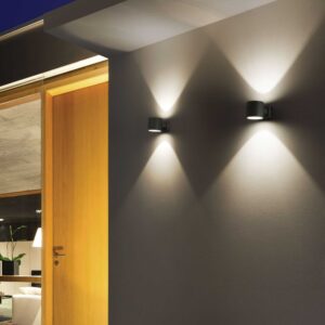 IDEAL LUX Φωτιστικό Τοίχου Βεράντας SNIF 1xG9 IP54 Γκρι Χρώματος – 061474