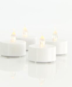LED ΡΕΣΩ ΜΠΑΤΑΡΙΑΣ, ΛΕΥΚΑ, ΠΛΑΣΤΙΚΑ, ΣΕΤ 4ΤΜΧ, ΜΕ ΕΦΕ ΦΛΟΓΑΣ, 3,5×3,5×3,8cm EUROLAMP – 147-15100