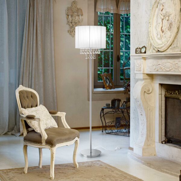 IDEAL LUX Φωτιστικό Δαπέδου OPERA 1xE27 Χρωμίου – 068275