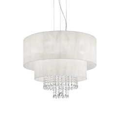 IDEAL LUX Κρεμαστό Φωτιστικό OPERA 6xE27 Λευκού Χρώματος – 068299